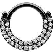 Wildcat Double Crystal Row Clicker<!--63ec5dd0dc496--> - Musta metalli