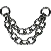 Wildcat Double Basic Piercing Connection Chain - 15,0 mm, Črna