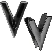 Wildcat Verena Venus - V Earsaddles -lävistyskorut (sis. pakkauksen) - Musta metalli, 16,0 mm