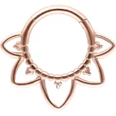 Wildcat Oriental Septum Clicker - lävistysrengas - Ruusukultainen metalli