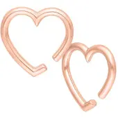 Wildcat Heart Ear Weights<!--63dbc8b59c51c--> - Ruusukultainen metalli