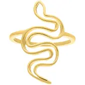 Wildcat Snake Ring - sormus - Kultainen metalli, 21,0 mm