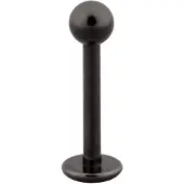 Wildcat Micro Labret - lävistyskoru - 1,2 mm, 9,0 mm, Musta metalli, 3,0 mm