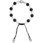 Wildcat Rock Beatz - 190 mm, White &amp; Black Crystal Pearls