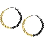 Wildcat Bubble Hoops - Korvakorut - Kultainen / musta metalli