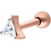 Wildcat Crystal Triangle Earbarbell - Ruusukultainen metalli