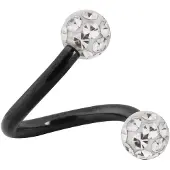 Wildcat Sealed Multi Jewelled Body Spiral - 1,2 mm, 8,0 mm, Kristallklar