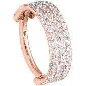 Wildcat 3 Rings Crystal Clicker<!--63fedcc0b8ad3--> - Ruusukultainen metalli, 8,0 mm