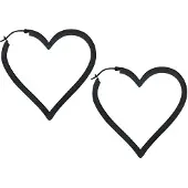 Wildcat Heart Hoops - korvarenkaat (hopeiset) - Musta metalli