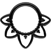 Wildcat Oriental Septum Clicker - lävistysrengas - Musta metalli