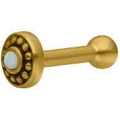 Wildcat Tribal Opal Ohrbarbell<!--6408229f413e7--> - Kultainen metalli