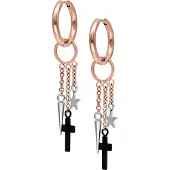 Wildcat Little Rockstar Hoops - korvarenkaat (pari) - Ruusukultainen metalli