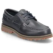 Timberland unisex for kids. TB0A2K8QEP81 Authentic Navy Leather Boat Shoes (39), Flat, Laces, Casual, children's fashion