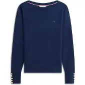 Tommy Hilfiger Co Jersey Fine Gg Boat-Nk Ls Swt - Navy - M
