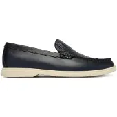 BOSS for man. 50563129 Navy blue Sienne Loaf leather loafers (42), Flat, None, Casual