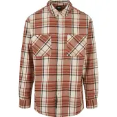 Urban Classics Long Oversized Checked Leaves Pitkähihainen Kauluspaita