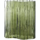 House Nordic Grete - Vase, Glass, Smoked Green 21X12X26,5 Cm - Green - 26.5X21.5X12CM