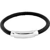 Wildcat Black Braided Rock Armband