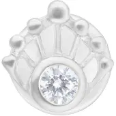 Wildcat Mermaid Push-Fit Labret - Hopeinen metalli