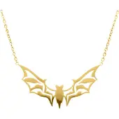 Wildcat Big Bat Necklace - kaulakoru - Kultainen metalli