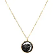 Wildcat Raven Necklace - kaulakoru pyöreällä riipuksella - Kultainen metalli
