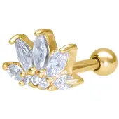Wildcat Lotus Flower Barbell<!--640031fda7684--> - Kultainen metalli
