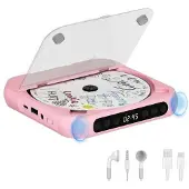 Hobby Hall Kannettava CD-soitin Bluetoothilla, USB:llä ja AUX:lla, vaaleanpunainen