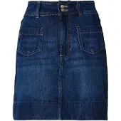 BOSS for woman. 50559404 Blue Plain Mini Skirt (29), Casual, Cotton, Denim