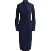 Ralph Lauren Str Matte Jersey-R-Knt-Dresses - Navy - 40
