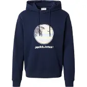 Jack & Jones Collegepaita 'JJPERRY' laivastonsininen / vaaleankeltainen / pastellioranssi / valkoinen