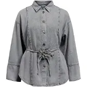 Object Objgail L/S Lo Denim Shirt 144 - Grey - 44