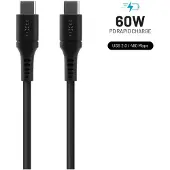 FIXED LIQUID Silicone cable 60W USB-C/C 1.2m Black