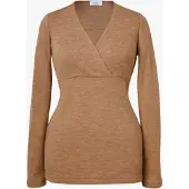 Boob Merinovilla Ribattu Paita, Brown Melange, L