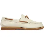 Timberland for woman. TB0A2Q9XETD1 Classic white leather boat shoes (40 W), Flat, Laces, Casual