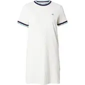 Calvin Klein Jeans Ss Ctn Monogram Stripe Trim Mini - Cream - L
