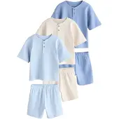Next Yöpuku beige / sininen / vaaleansininen