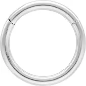 Wildcat Hinged Ring - saranallinen lävistysrengas (titaani) - 1,2 mm, Valkokulta, 7,0 mm
