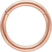 Wildcat Hinged Ring - saranallinen lävistysrengas (titaani) - 1,6 mm, Ruusukultainen metalli, 8,0 mm