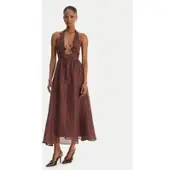 Bardot Cavarly Ramie Halter Dress - Brown - 38