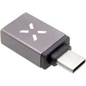 FIXED LINK USB-C Uros / USB-A Naaras adapteri Harmaa