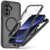 Tech-Protect Samsung Galaxy A57 Defense360 MagSafe -kotelo näytönsuojalla - musta