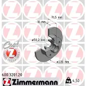 ZIMMERMANN Jarrulevy (1kpl) 600.3201.20