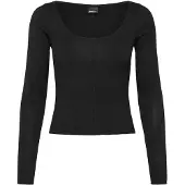 Gina Tricot Soft Layering Yoga Top - Black - XL