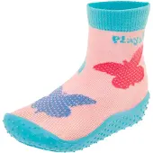 Playshoes Rantakengät 'Schmetterlinge' sininen / vaaleansininen / roosa / vadelma