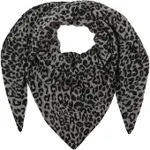 Lala Berlin Huivi - 162x85 - Triangle M - City Black Leo - - OneSize - Huivit
