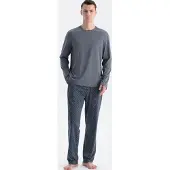 Dagi Pitkä pyjama savunsininen / tummansininen