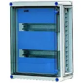 Fibox Asennusrasia EKINDIN33-2, polykarbonaatti 320 x 320 x 130 mm KxSxK sis. DIN-lisäosan 2 x 14 M