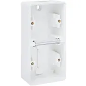 Niko-Servodan Splashproof double vertical surface-mounting box with two single flexible inputs for mounting two functions Valkoinen