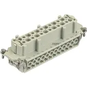 Harting HAN E liitin, insertti tyyppi 24Bhunstik ruuviliitin max 2,5mm2, 16A24 polet