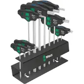 Wera Polkupyöräsarja 6 kuusiokoloavaimen ja Torx T-avaimen sarjaa pidikkeellä.